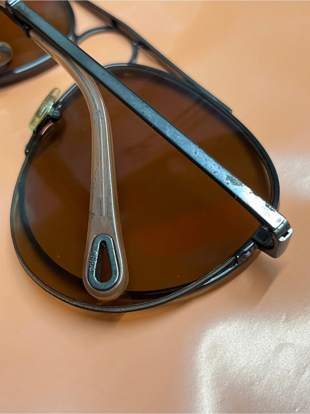 Chloe Romie CE144S 028 Women’s Oversized Aviator Sunglasses Brown 61mm